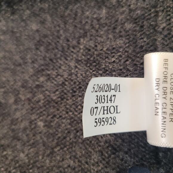 Banana Republic XL 100% Wool Sweater Jacket Removable Insulated Vest Gray #54023 - Picture 13 of 16